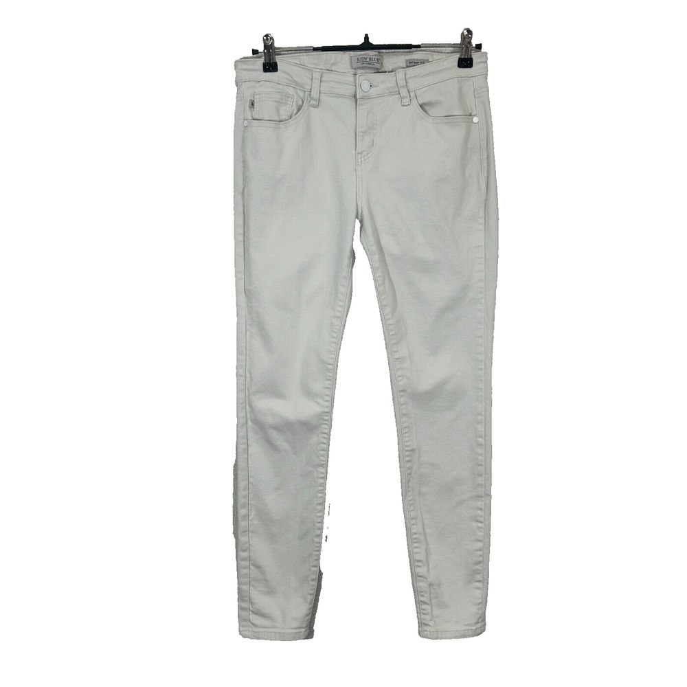 Judy Blue Jeans Womens‎ Junior 9/29 Ivory Off White Measures 29X28 Skinny Fit